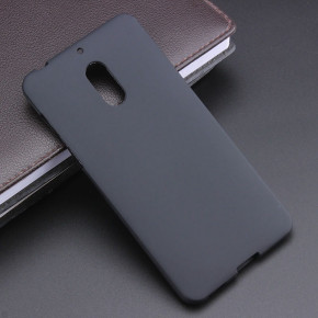 Луксозен силиконов гръб ТПУ ултра тънък МАТ за Nokia 6 TA-1021 черен